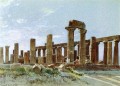 アグリジェント 別名ジュノ神殿 ラキニアの風景 ルミニズム ウィリアム・スタンリー・ハゼルタイン